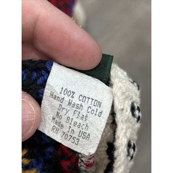 Bushwacker VINTAGE Size Large Chunky Knit 90’s Button Down Cardigan USA - Picture 8 of 11